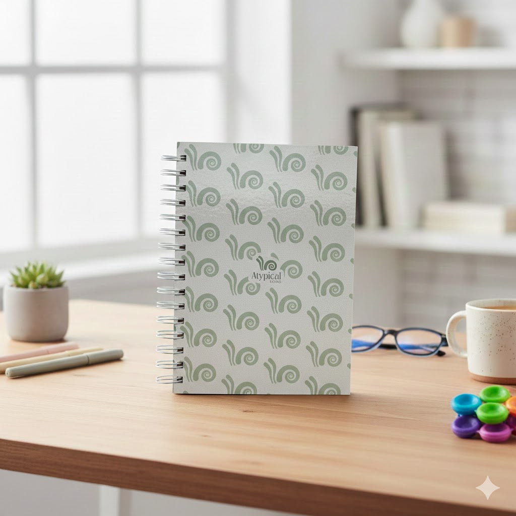 Planner não datado com 6 blocos que auxilia no planejamento da rotina de neurodivergentes