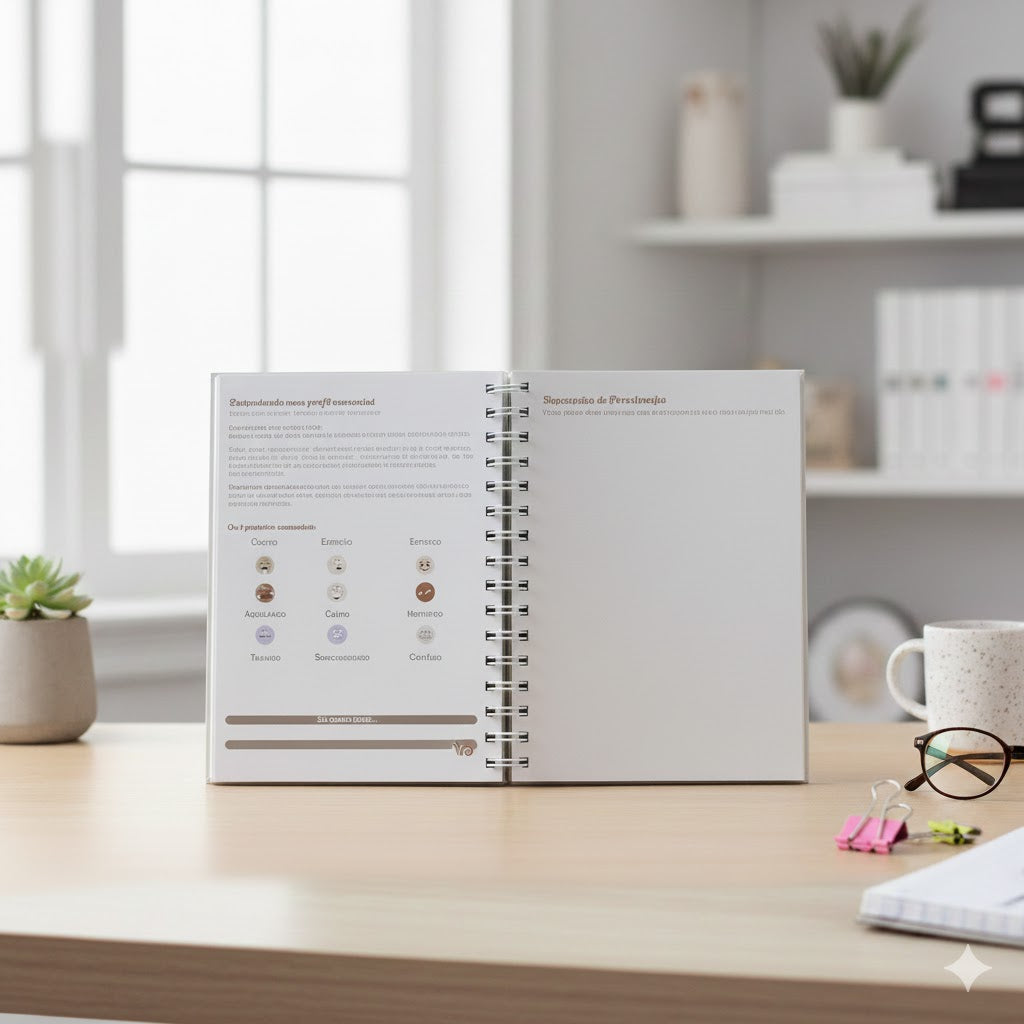 Planner não datado com 6 blocos que auxilia no planejamento da rotina de neurodivergentes