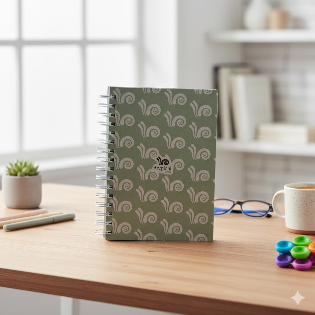 Planner não datado com 6 blocos que auxilia no planejamento da rotina de neurodivergentes