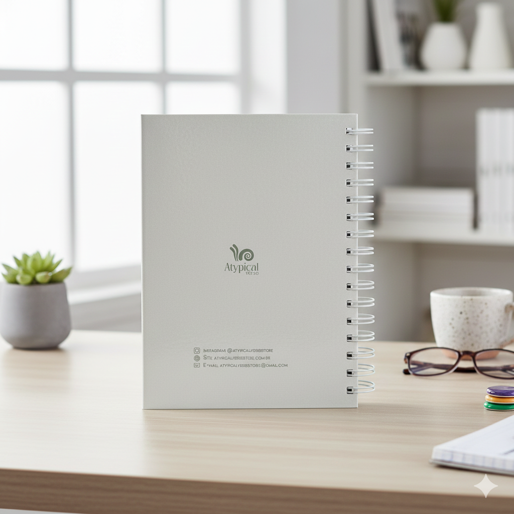 Planner não datado com 6 blocos que auxilia no planejamento da rotina de neurodivergentes